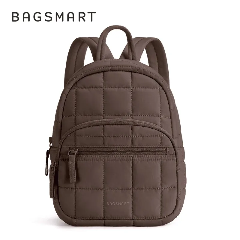 sac dos polyester rose pâle motif géométrique relief compartiments poches antivol voyage école loisirs