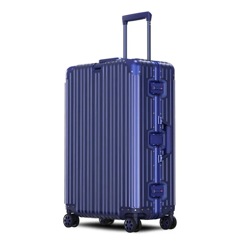 valise aluminium silencieuses toupies poignée confortable 360 degres roues cadre renforce traction alliage élégante voyage grande taille