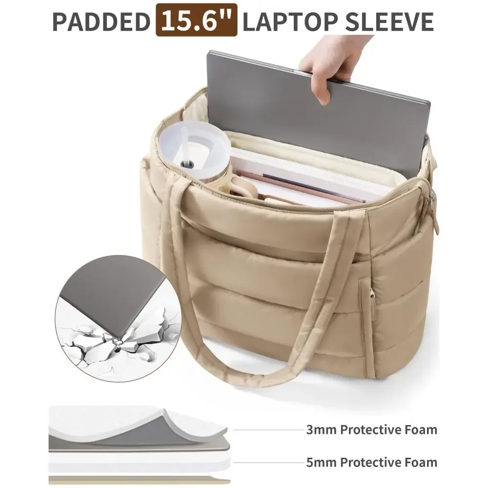 sac fourre-tout matelassé grande capacité pour femme, plusieurs poches avec porte-monnaie, sacs de transport légers et résistants à l'eau, sac pour maman