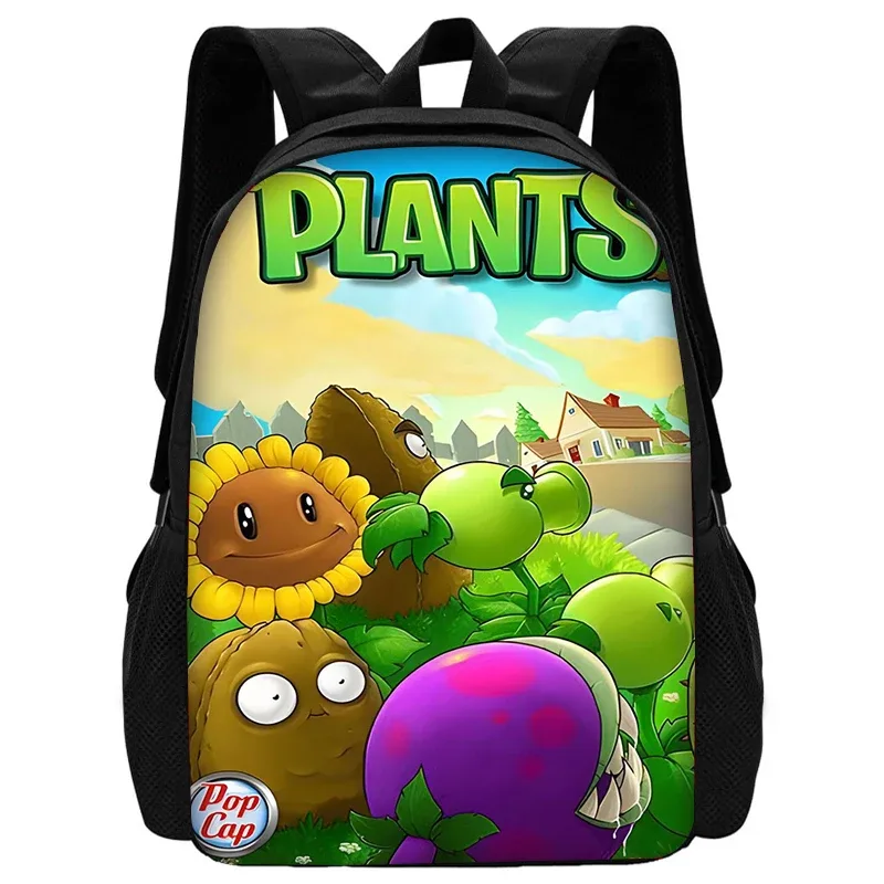 jeu chaud pour enfants pour p-plantes vs z-zombiess, sac à dos d'école avec sacs à déjeuner, sacs à crayons, sacs d'école pour garçons et filles, meilleur cadeau