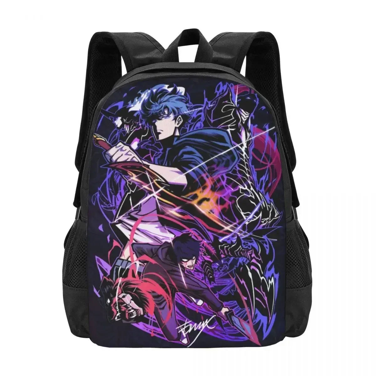 sac à dos pour ordinateur portable de voyage à nivellement solo, sac d'ordinateur d'école d'affaires, cadeau pour hommes et femmes