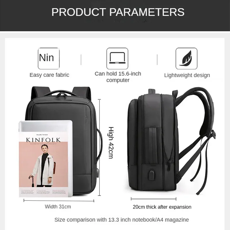 sac à dos pour homme, sac à dos de bureau, sac à dos pour femme, imperméable, grande capacité, sac de voyage pour ordinateur portable, logo personnalisé