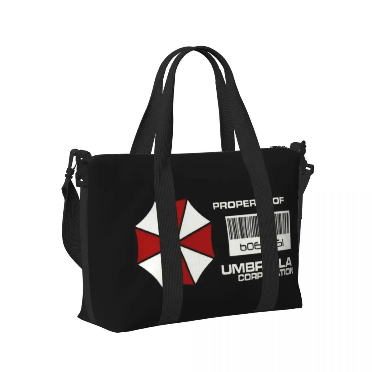 sac fourre-tout personnalisé pour femmes, fourre-tout de cosplay de jeu de film umbrella corporation, sacs de voyage de plage et de gymnastique de grande capacité
