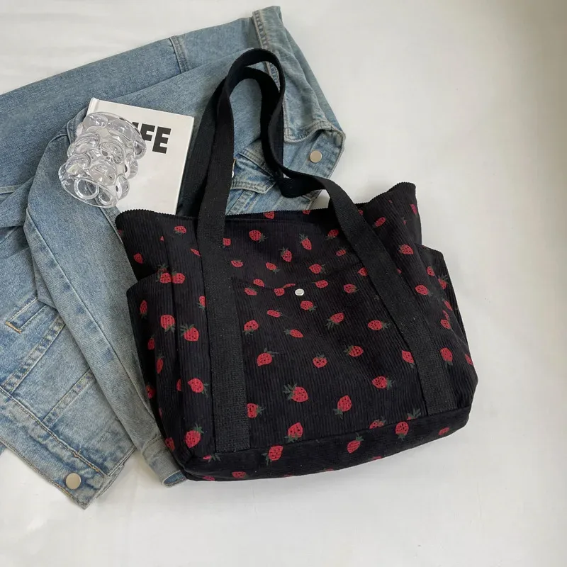 sac à main tendance en velours côtelé imprimé pour femme, sac à bandoulière de luxe pour les loisirs, le shopping et les trajets quotidiens, sac sous le bras pour femme