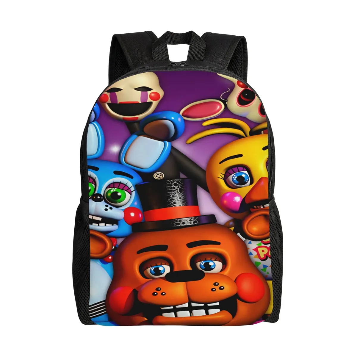 sac à dos fnaf horror game pour hommes, grands sacs à dos en polyester, sacs décontractés pour lycée, sac à dos de voyage personnalisé