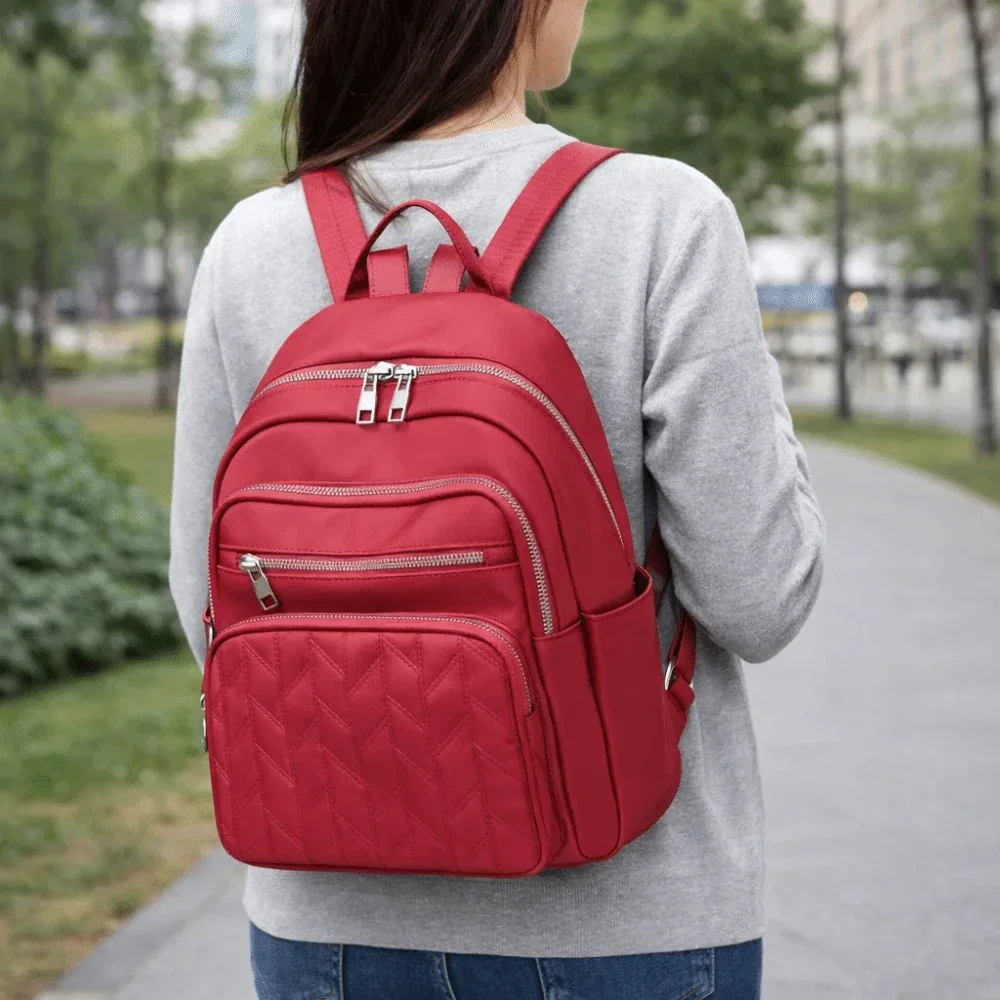 sacs à dos imperméables en tissu oxford, grande capacité, sacs à dos de voyage durables en nylon, design carré et tendance