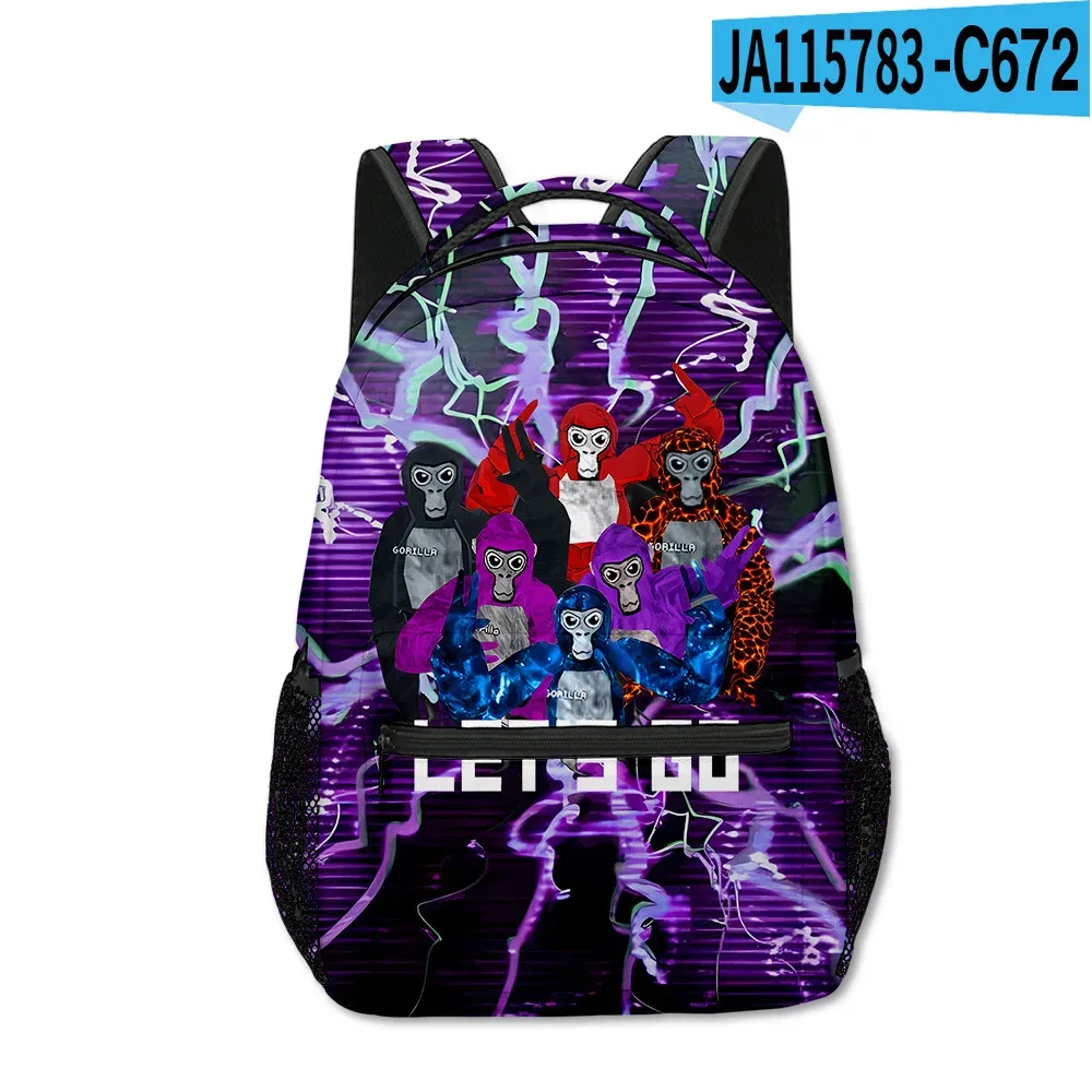 sac à dos tendance et amusant pour étudiants, avec impression 3d de gorille, en tissu oxford imperméable, pour garçons/filles, sacs à dos de voyage