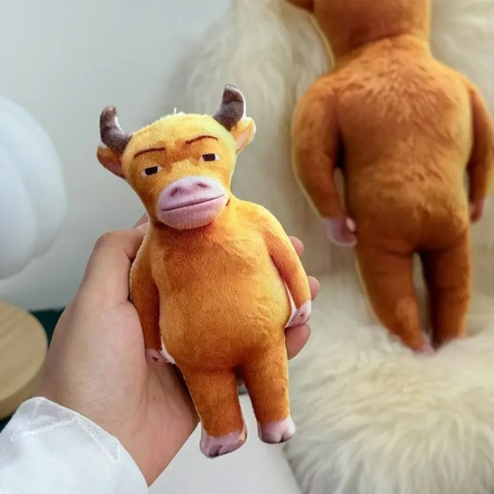 porte-clés pendentif en peluche niu lai, jouet abstrait de dessin animé pour la décoration de sacs à dos, objet de décoration de bureau anti-stress, cadeau de collection