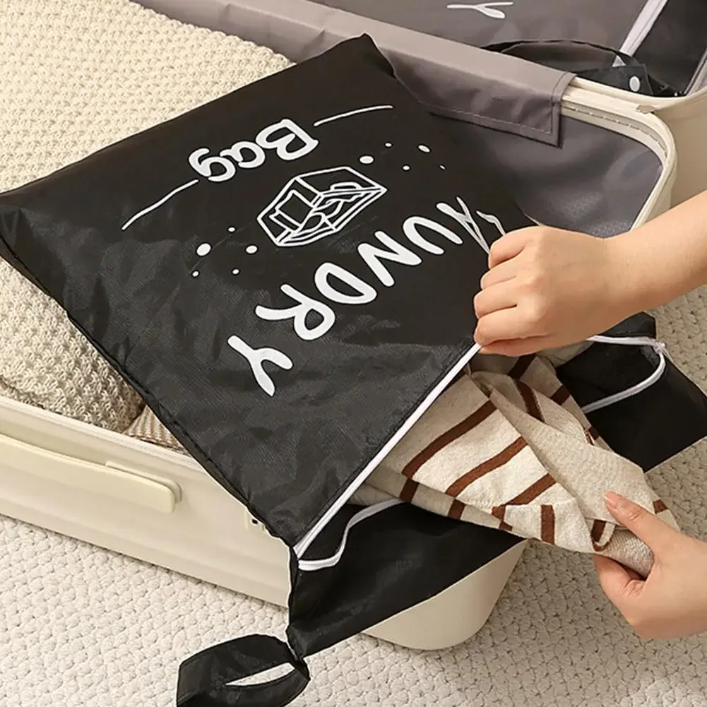 sac à linge oxford imperméable pour voyage, pochette de rangement portable pour vêtements sales, sac organisateur lavable avec poignée et fermeture éclair