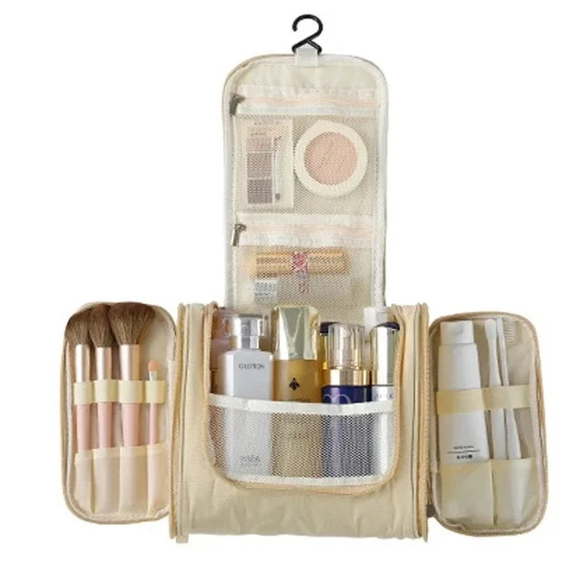 nouveau sac de rangement de maquillage de voyage sac à cosmétiques en nylon pour femmes sacs de maquillage de voyage suspendus kits d'organisation de toilette de lavage sacs de rangement
