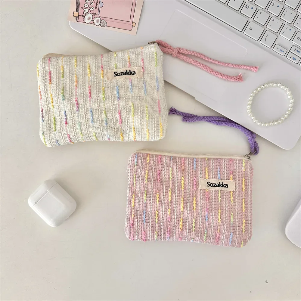 kawaii petit voyage cosmétique rouge à lèvres écouteur câble de données sac de rangement sac à main femmes portable mini maquillage sacs à main portefeuille pochette sac