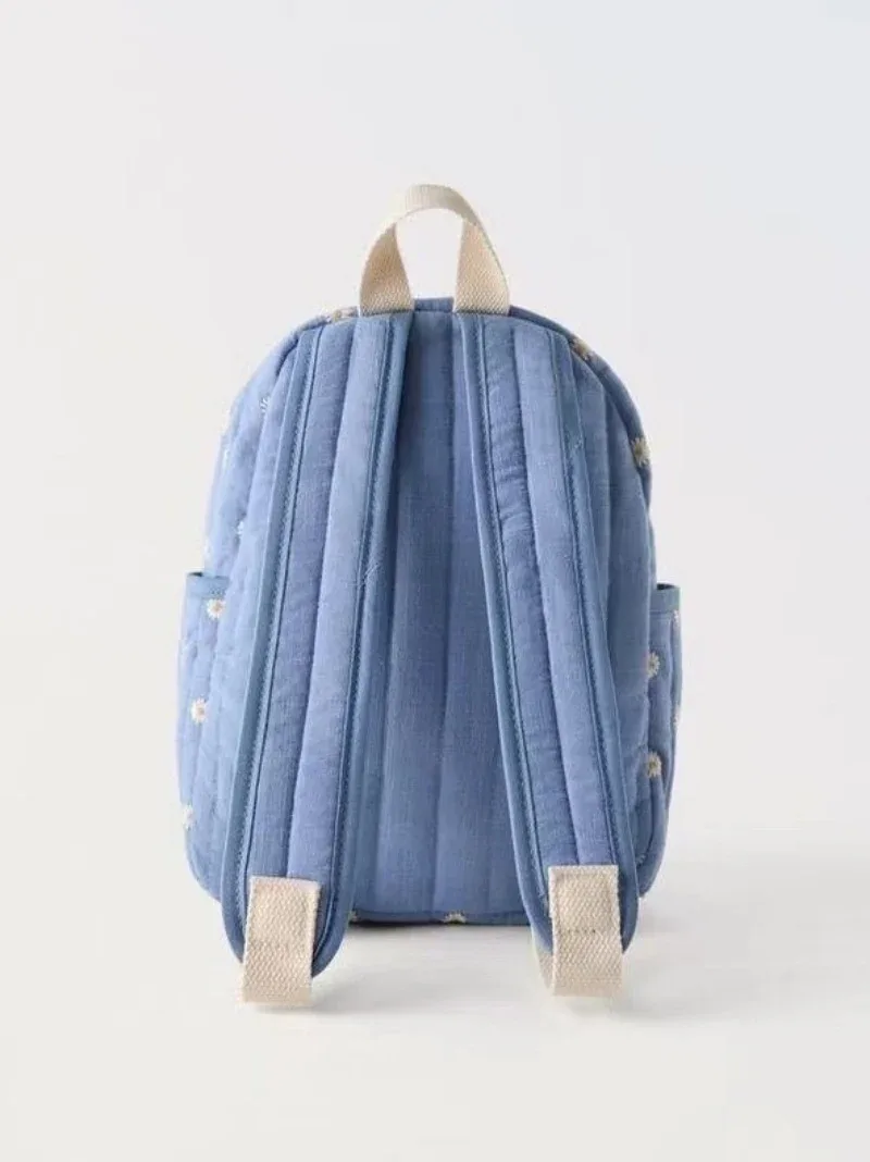 sac pour enfants personnalisé brodé sur mesure, sac à dos brodé marguerite pour jeunes enfants, maternelle