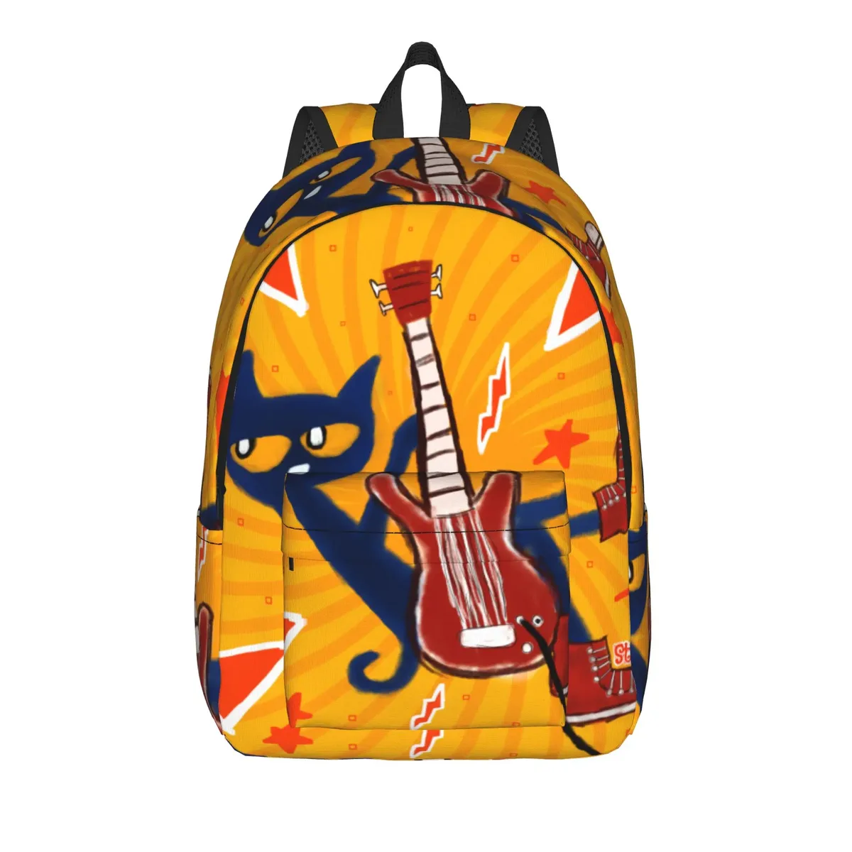 sac à dos pete le chat et ses chaussures blanches, sacs à dos d'entraînement unisexes en polyester, légers et élégants, sacs à dos pour lycée
