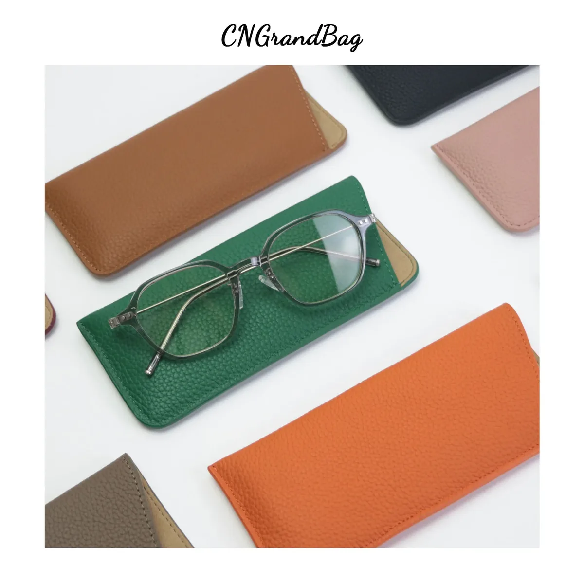 sac de rangement de lunettes personnalisé en cuir souple, sac de lunettes de myopie, sac de lunettes de soleil portables pour hommes et femmes, housse de protection