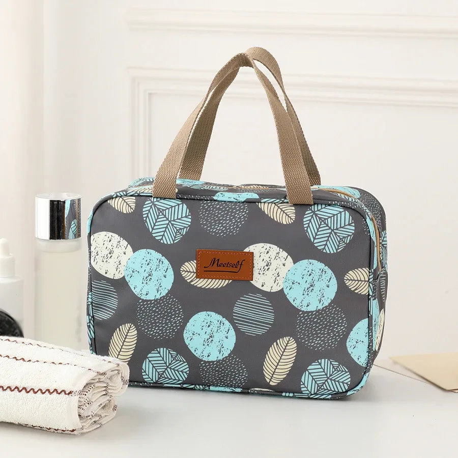 trousse de toilette portative de grande capacité, trousse de maquillage, sac de rangement portable étanche pour le bain et le fitness