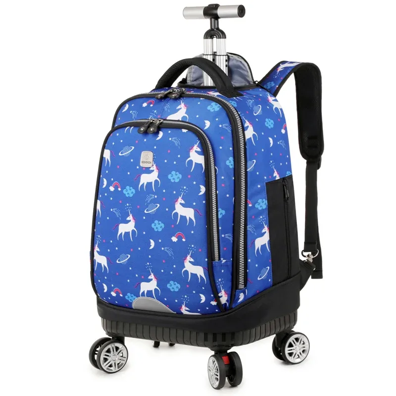 sac à dos roulant avec roulettes, sac à dos pour ordinateur portable de voyage à roulettes pour femmes et hommes, valise à roulettes d'affaires