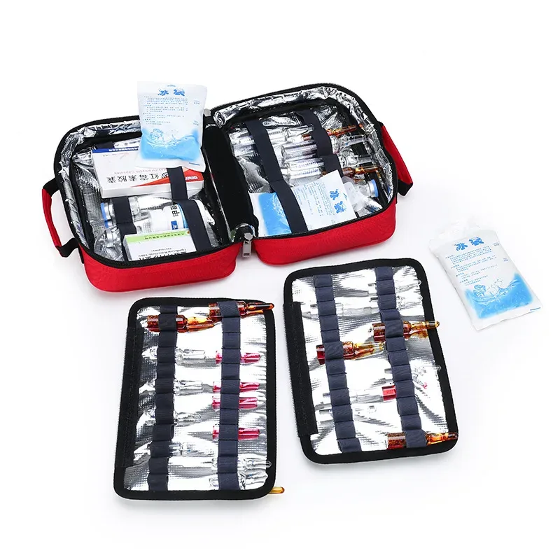 trousse de premiers soins médicaux en plein air pour la famille, kit d'urgence réfrigéré portable à petite échelle, sac de voyage sportif étanche et résistant à l'usure