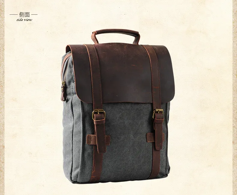sac à dos homme tendance en cuir, sac à dos militaire en toile, sac à dos homme, sac à dos femme, sac à dos scolaire, sac à dos, mochila