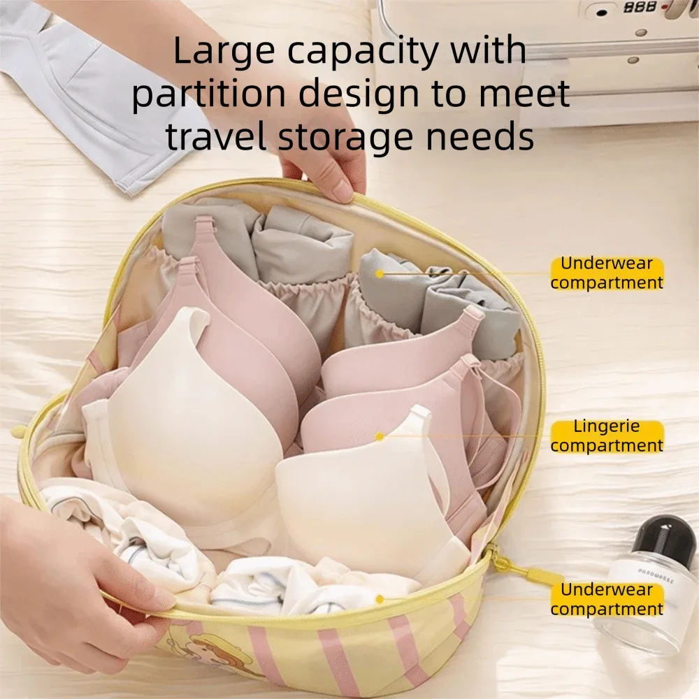 Sac de rangement pour sous-vêtements de grande capacité, imperméable, léger, sac de voyage, design Dopamine, sac pratique pour le tri des vêtements