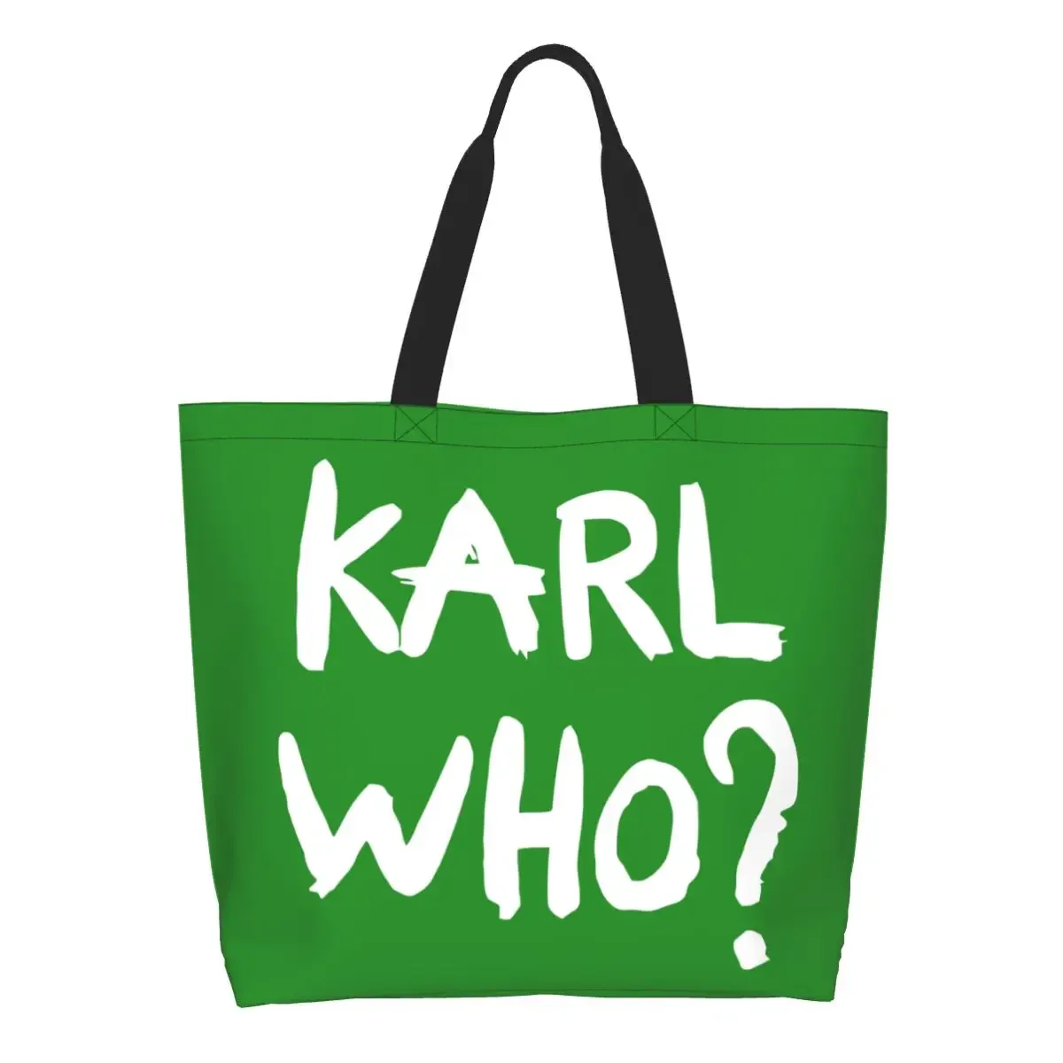 sac fourre-tout d'épicerie personnalisé karl who pour femmes, sac shopper en toile, sacs à main de grande capacité, mode initiée