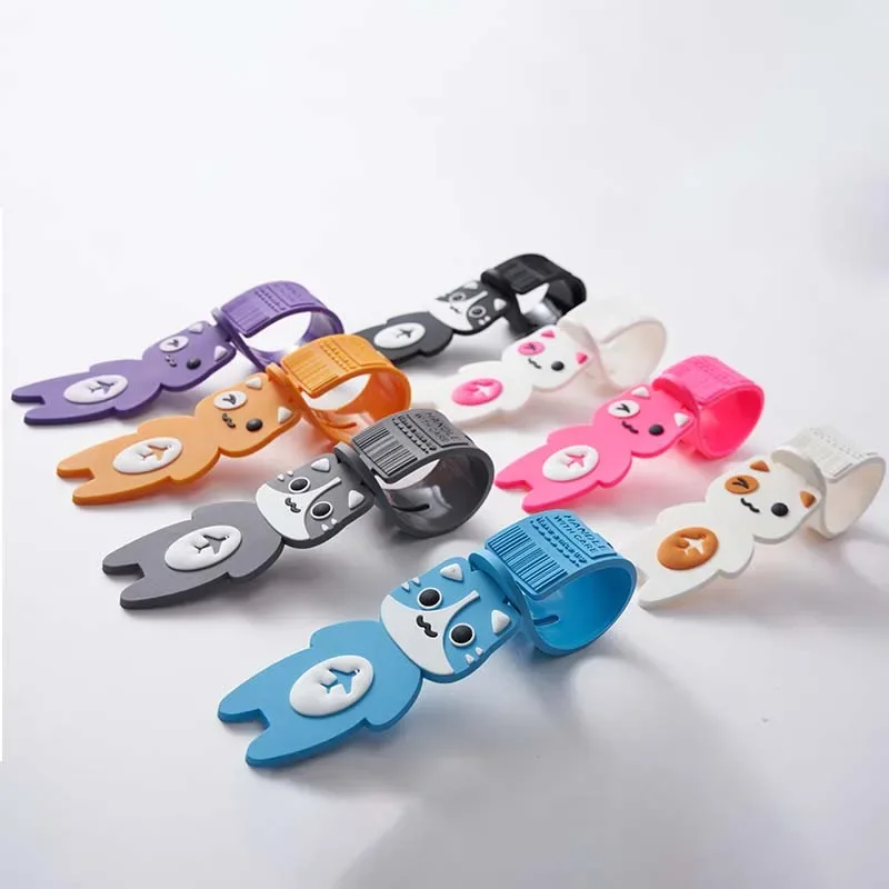 étiquette bagage pvc forme chat mignon motif chats avion couleurs variées voyage accessoires voyage polyvalentes