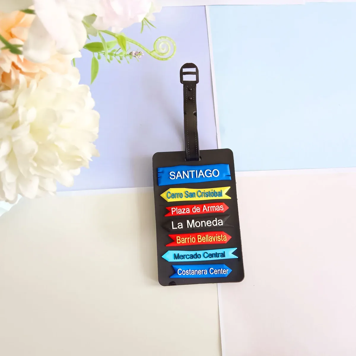 nouvelles étiquettes à bagages créatives en pvc – étiquettes d'identité pour carte d'embarquement, adresse, nom – étiquettes de valise mignonnes – accessoires de voyage