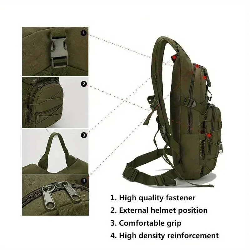 sac à dos tactique molle 15l, pour sports de plein air, vélo, cyclisme, escalade, randonnée, camping