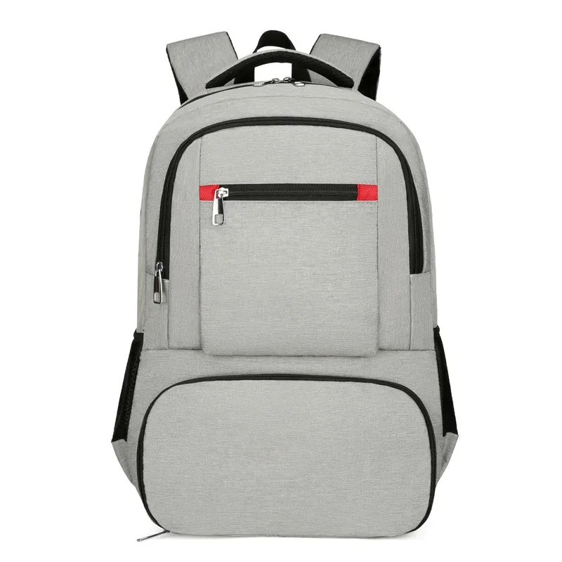 sac dos oxford université gris noir isolant aluminium poche zippée transport voyage quotidien use