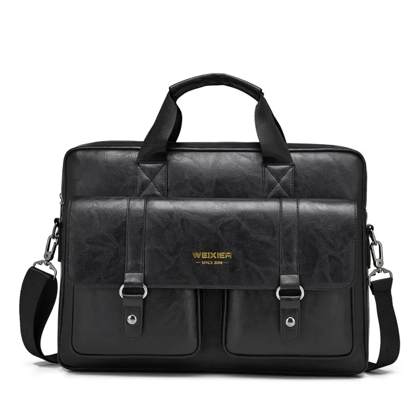 homme mallette d'affaires sac en cuir pu sac à bandoulière sacs de messager hommes bureau sacs à bandoulière pour ordinateur portable a4 fichier hommes sacs à main