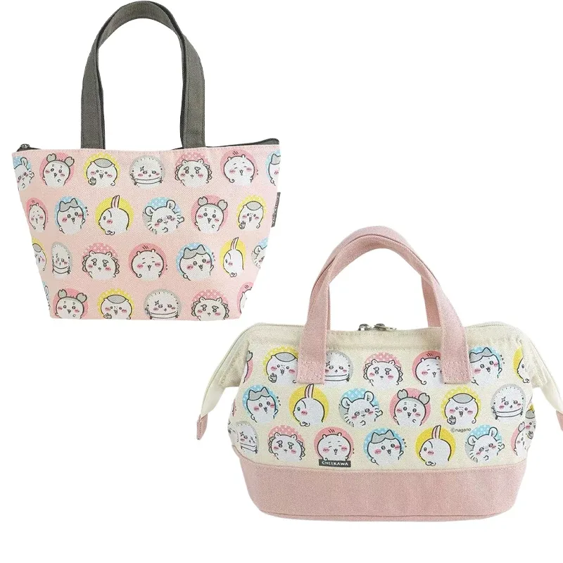 Nouvelle sacoche isotherme portable Chiikawa pour femme, motif dessin animé Kawaii, en aluminium, pour garder les repas au frais