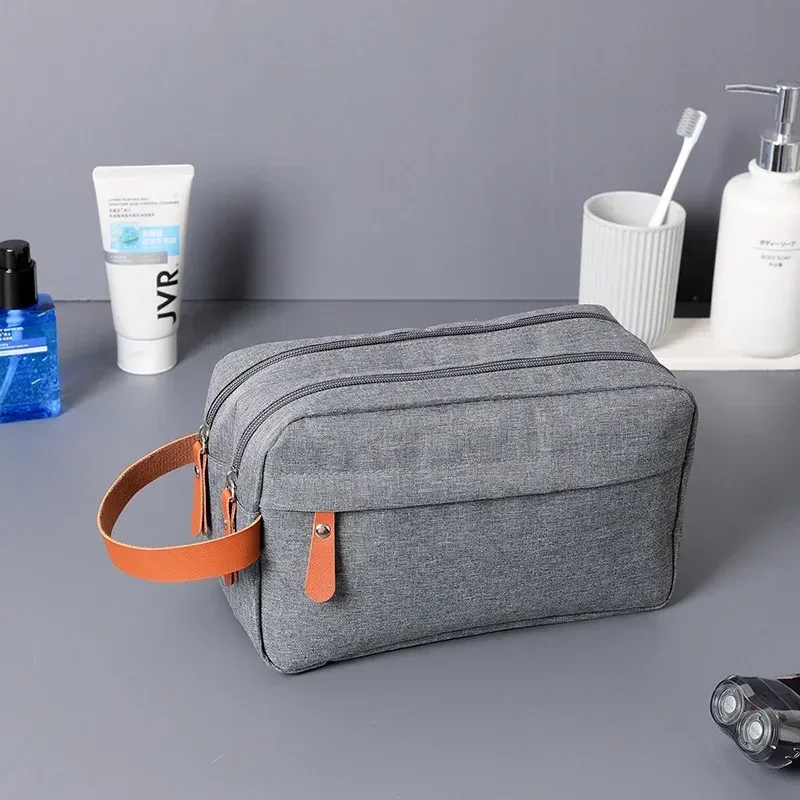 sac de maquillage en toile oxford pour hommes et femmes, trousse de toilette de voyage de bonne qualité, organisateur étanche, pochette de lavage, sac à main, étui à cosmétiques