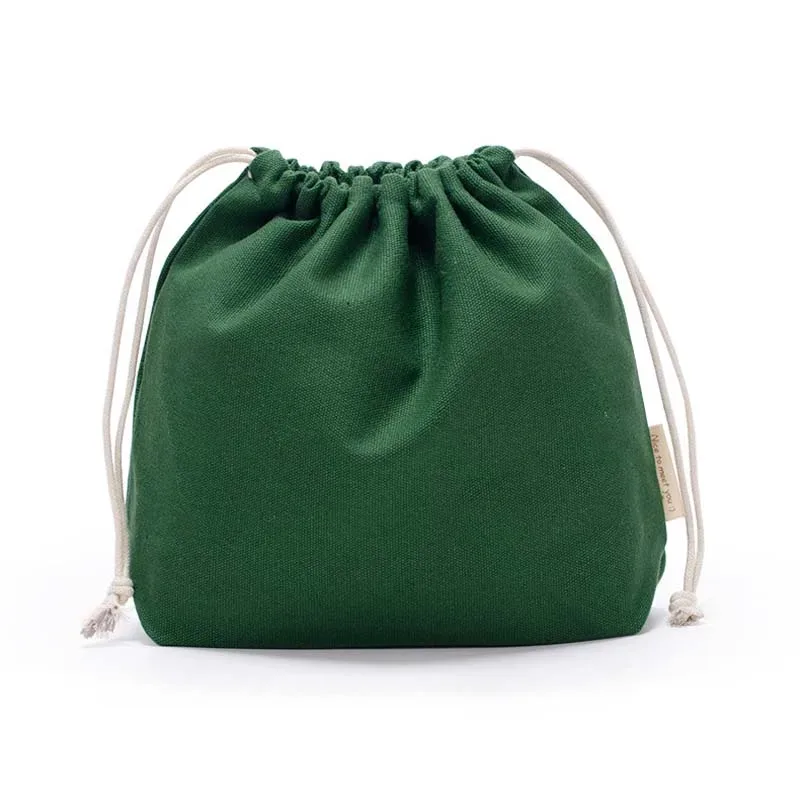 sacs à provisions en toile réutilisables pour femmes, sac de rangement de voyage, fourre-tout en coton, poudres à bijoux, poches à soupe, proximité solide, 27x20cm