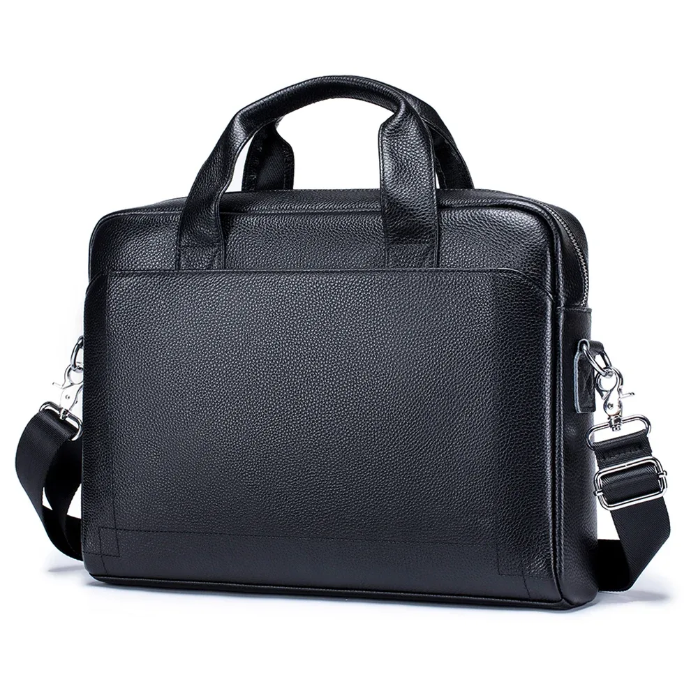sac à main en cuir pour hommes, porte-documents en peau de vache avec couche supérieure, sac pour ordinateur portable en cuir, sac de bureau croisé diagonale