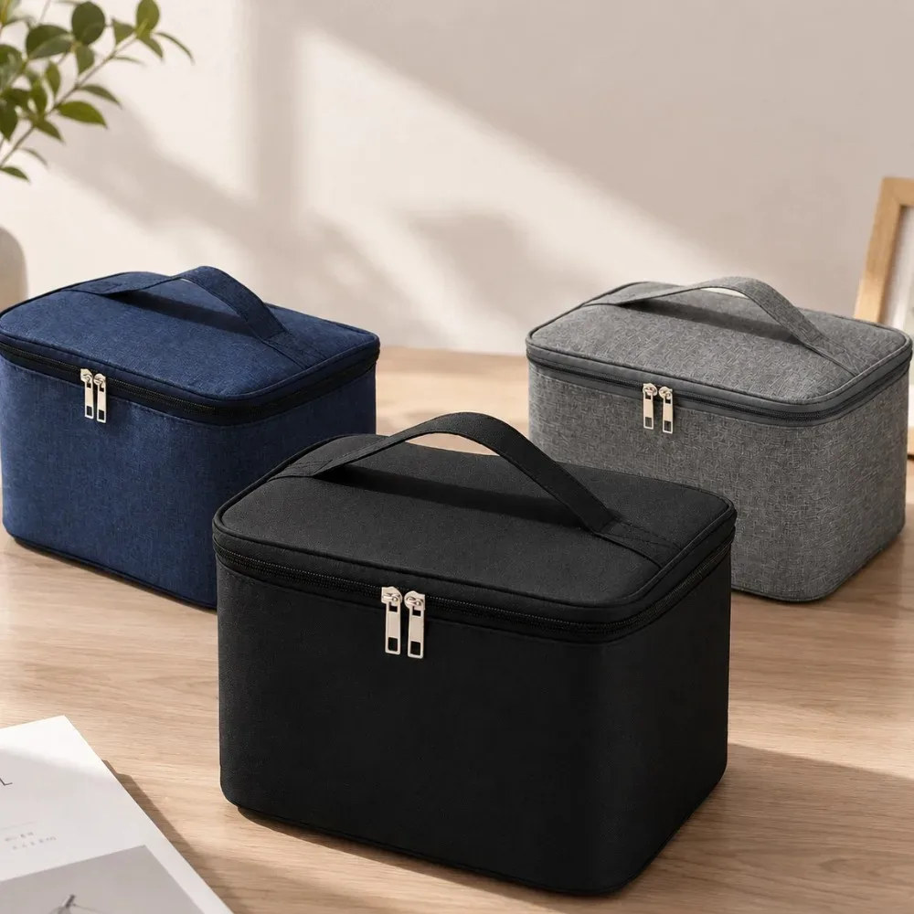 sac de rangement épais de grande capacité, trousse de toilette portable, sac de rangement pour voiture, sac à cosmétiques à usages multiples, pochette de voyage d'affaires, 1 pièce