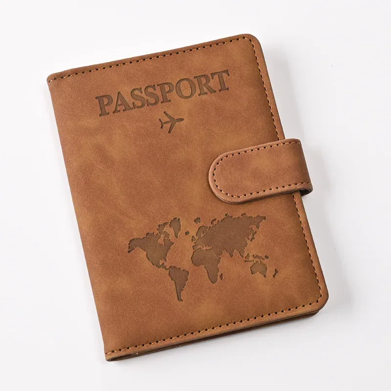 couvertures de passeport pour femmes et hommes, porte-passeport avec lettres imprimées, clips pour billets de vol, porte-carte de crédit bancaire, organisateur de voyage pour passeport