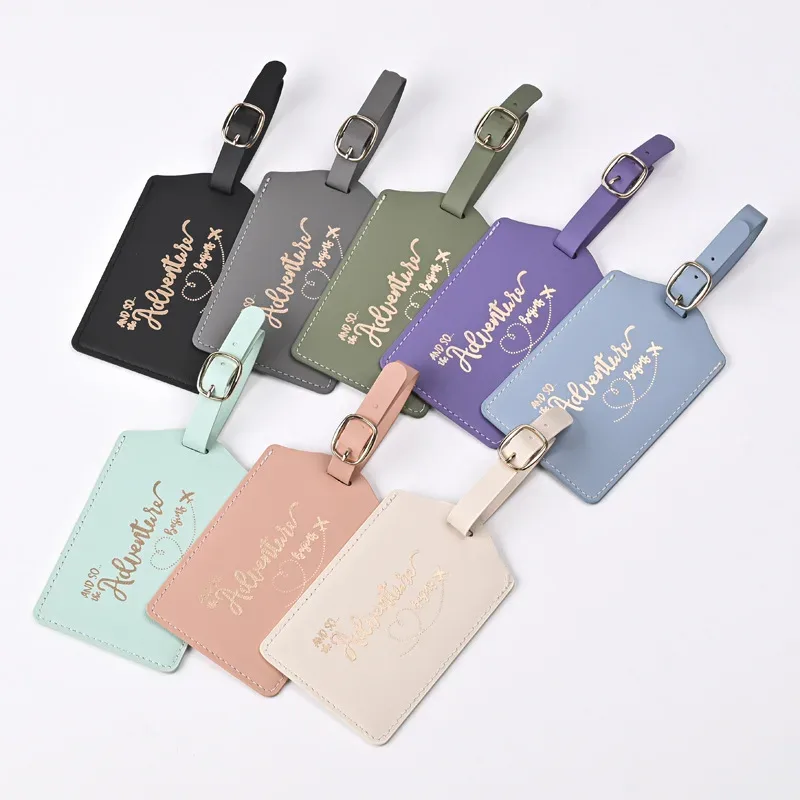 étiquette de bagage de voyage en pu, nouveau modèle de lettre, étiquettes de carte d'embarquement, étiquette de valise, accessoires de voyage, 2024