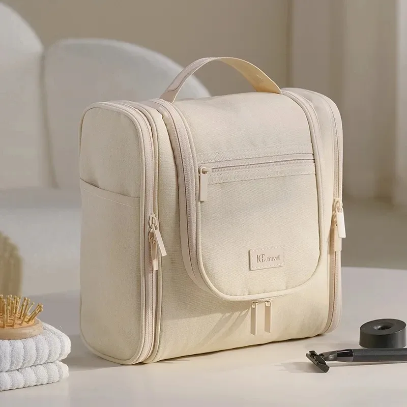 grande trousse de toilette suspendue multi-poches avec crochet, organiseur de maquillage élégant pour femmes et hommes, trousse de toilette de voyage, cadeau de noël
