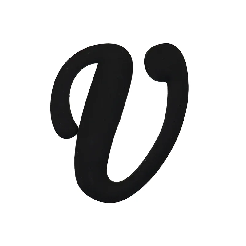 1 pièce breloque de sac à lettres noires, accessoires de mode, breloques de lettres de style latine pour sacs de plage, breloques a-z pour sacs fourre-tout