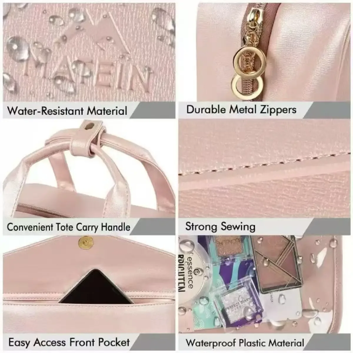 trousse de toilette suspendue de voyage pour hommes, grande boîte de rangement portable étanche pour femmes, trousse de maquillage cosmétique