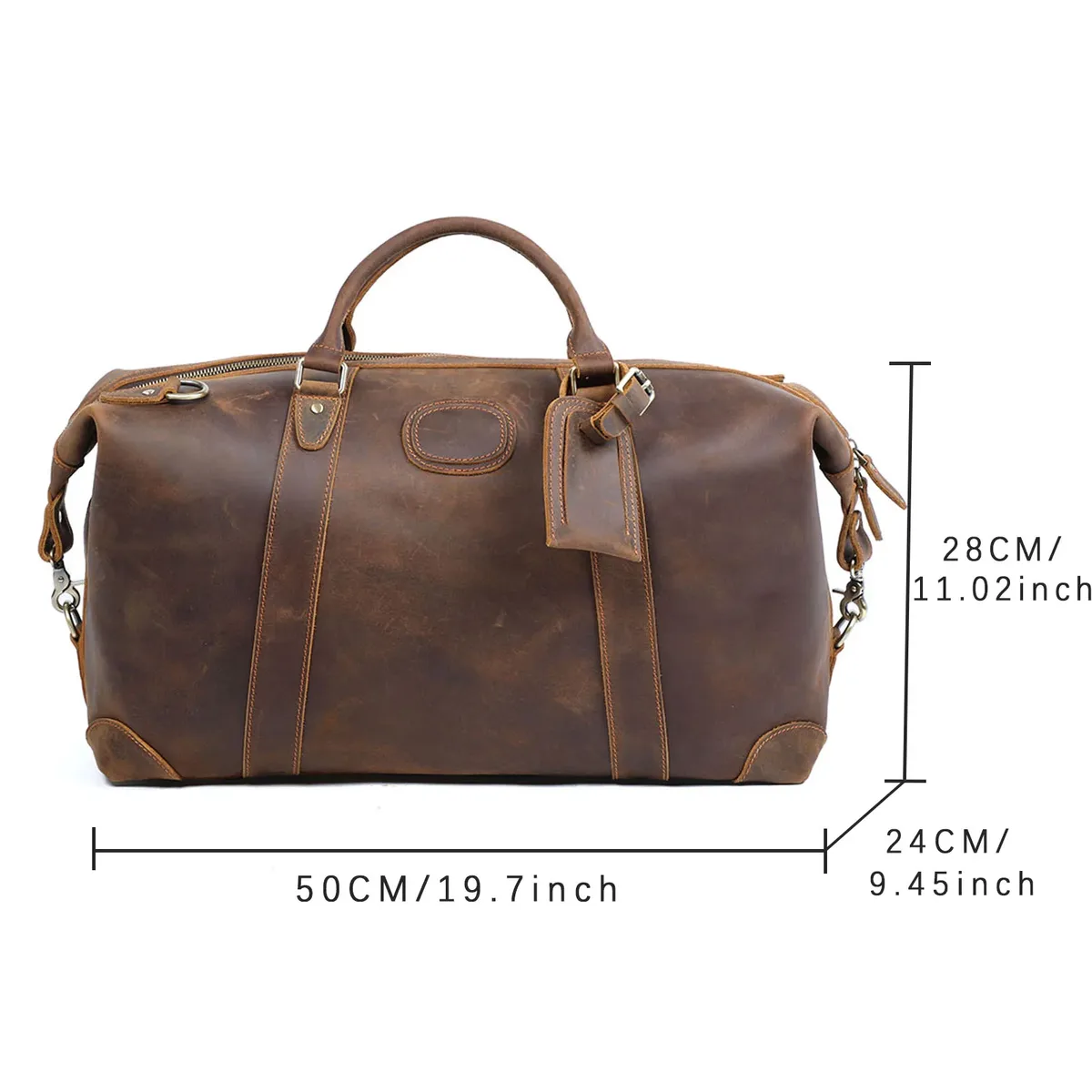 sac de voyage en cuir pleine fleur s.worker premium, style vintage, grand format, bagage à main en cuir véritable
