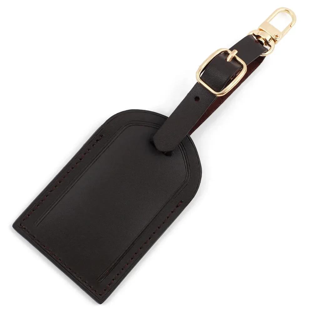 étiquette de bagage vintage en cuir véritable, étiquette de valise, étiquette d'embarquement de bagages, porte-adresse d'identification personnalisé, étiquette de voyage