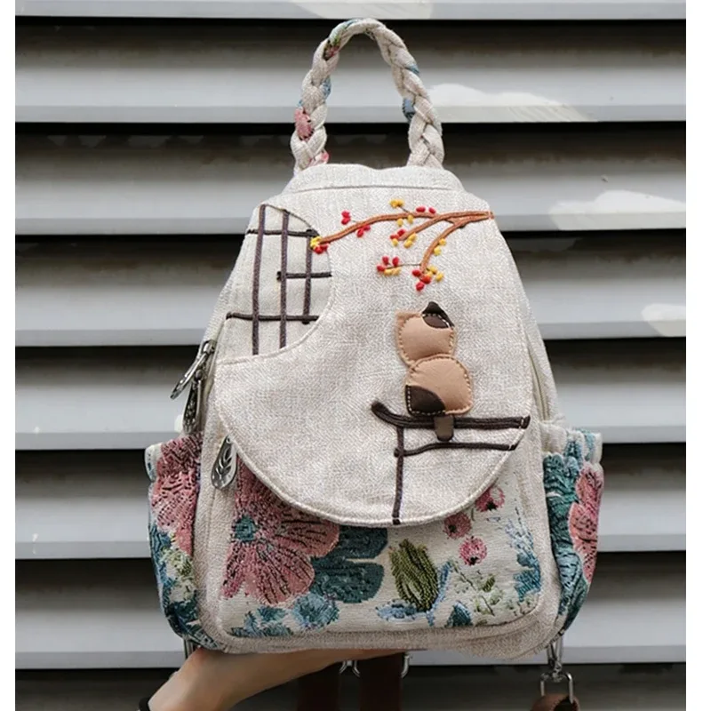 sac à dos de voyage motif aliments 3d pour femmes, sac à dos en lin de haute qualité, sac à dos de luxe pour filles, joli style, mode féminine