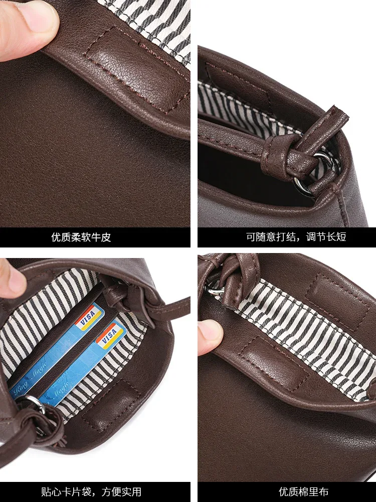sac à bandoulière vintage en cuir véritable yanatari, mini sac de luxe pour téléphone portable, sac à bandoulière pour femmes, sac pour téléphone portable pour femmes