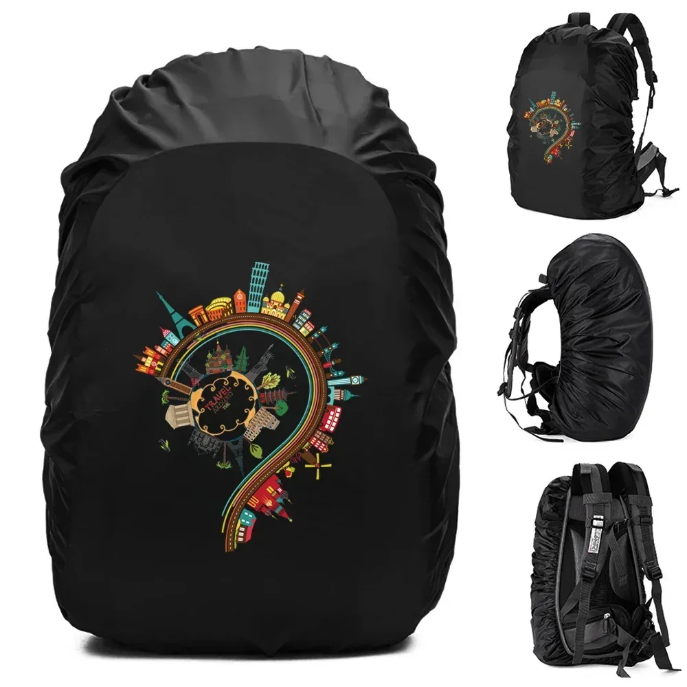 juste de pluie imperméable pour sac à dos, housse anti-poussière, sac d'escalade, extérieur, sac à dos, série de voyage, 20-70l