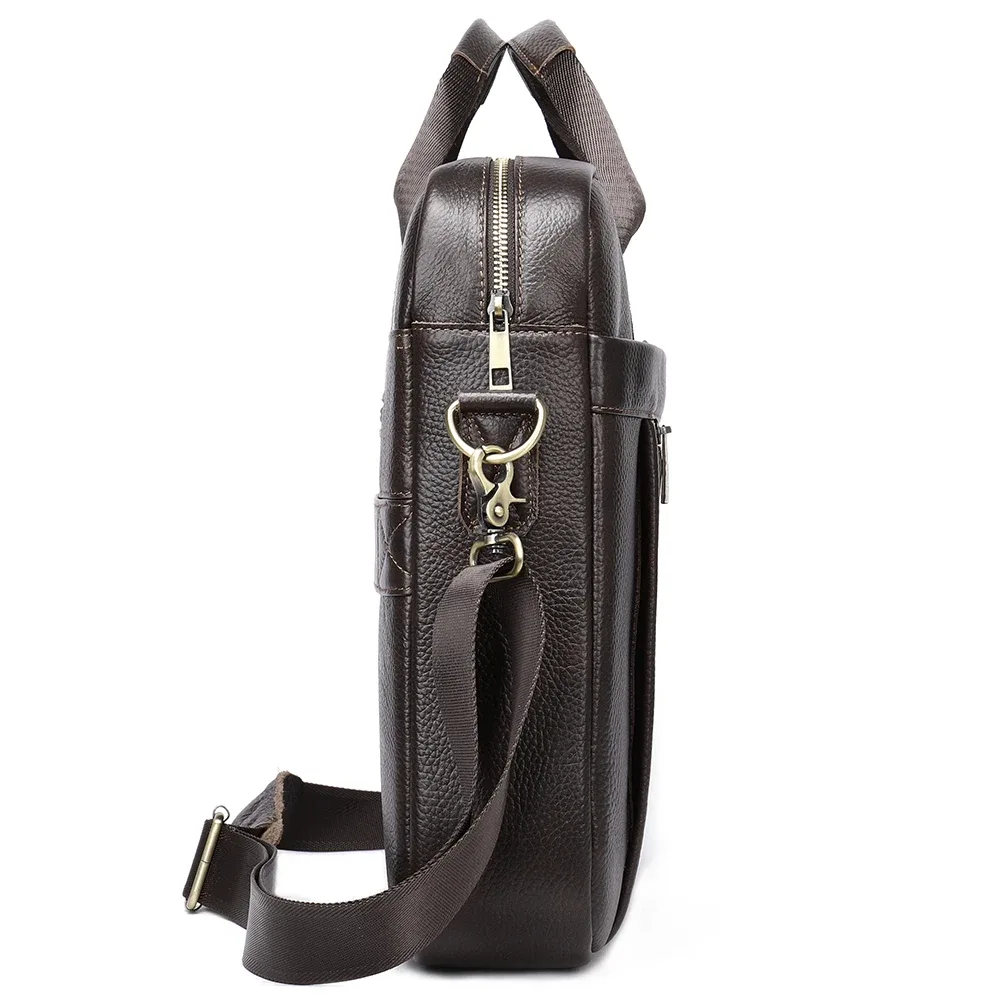 westal-sac pour ordinateur portable en cuir véritable pour hommes, 17 en effet, étuis à bombes, fourre-tout a4, sacs à documents, sac d'affaires, sacs à main pour hommes, 5013