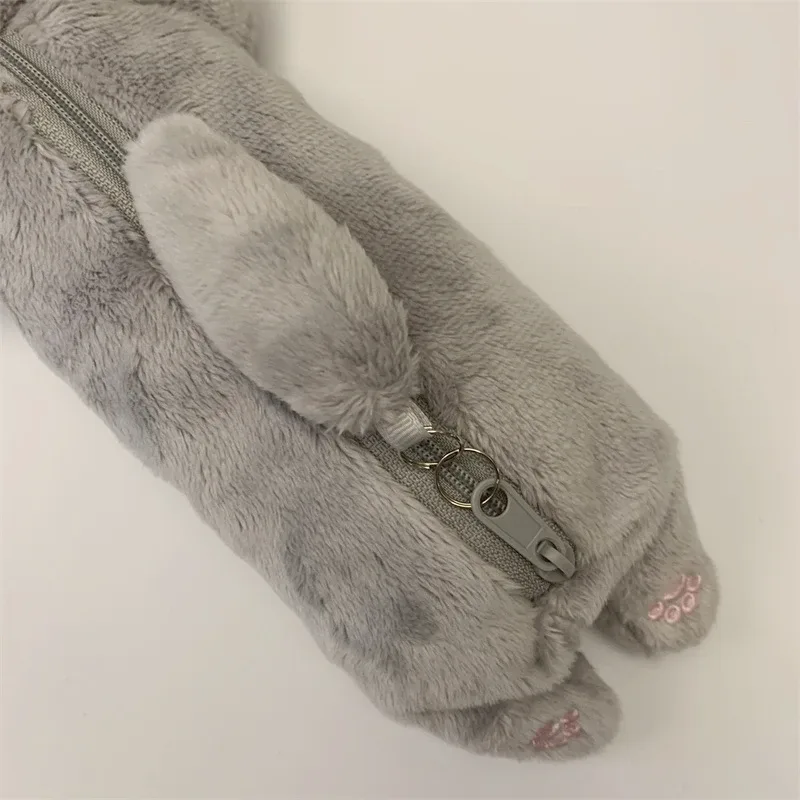 étui à crayons en peluche rilakkuma cat, trousse à crayons pour filles, sac à crayons, dessin animé kawaii, étuis à crayons mignons pour l'école