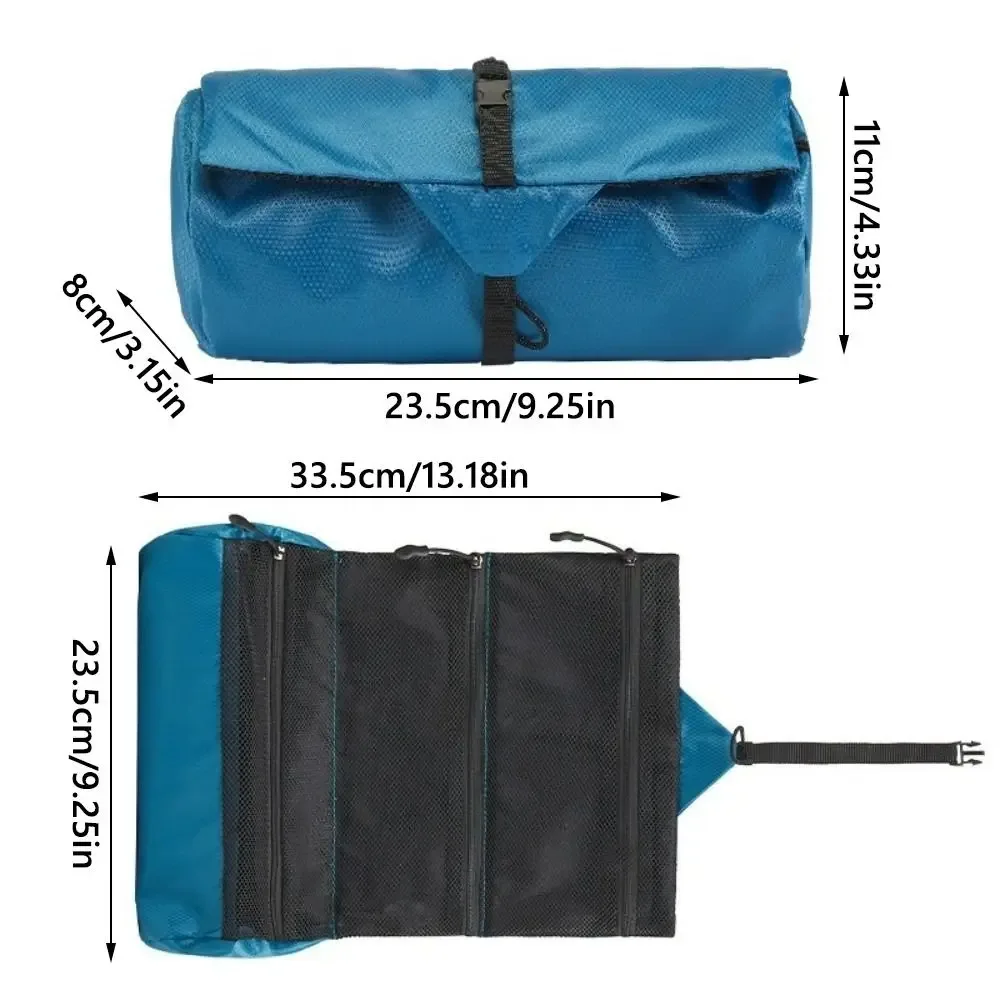 trousse de toilette pliable grande capacité portable, sac de lavage imperméable pour voyage d'affaires, pochette de voyage