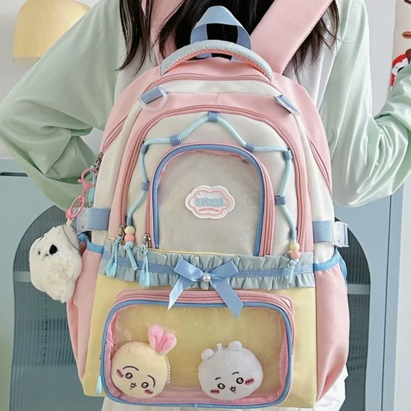nouveaux sacs à dos y2k style dessin animé, grande capacité, transparents, pour filles, sacs à dos de présentation diy, sacs de voyage et d'école tendance pour l'extérieur