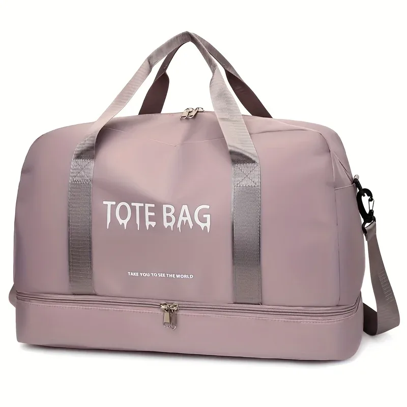 sac de voyage multifonctionnel de grande capacité avec bandoulière réglable, sac de sport décontracté en nylon durable pour le sport