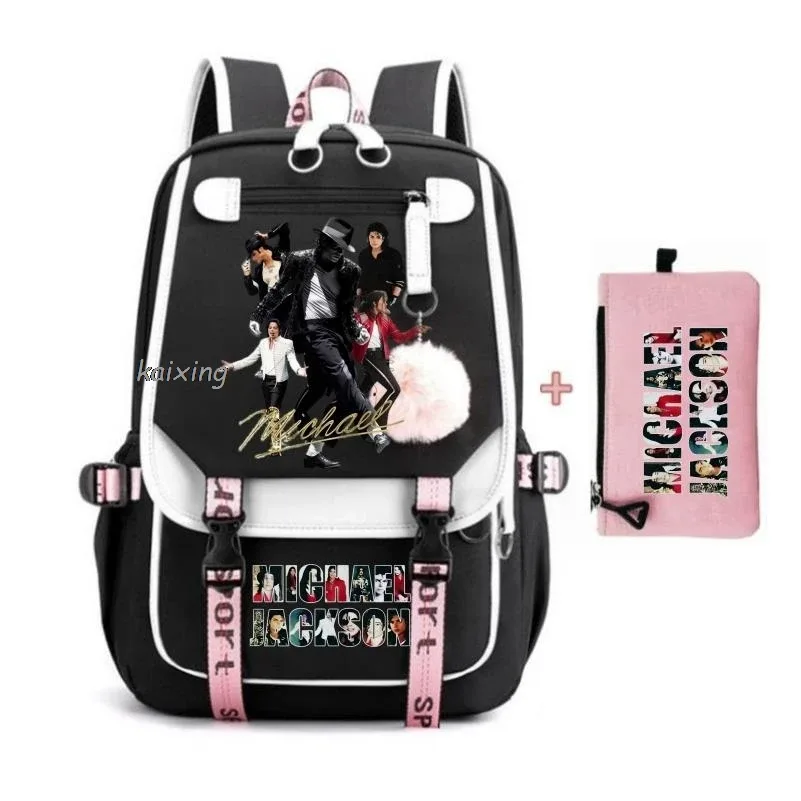 nouveaux sacs à dos king of pop, sac d'école pour garçons et filles, sac à dos pour ordinateur portable, pour adolescents, filles, femmes, imprimé, mochila escolar, cadeau de vacances
